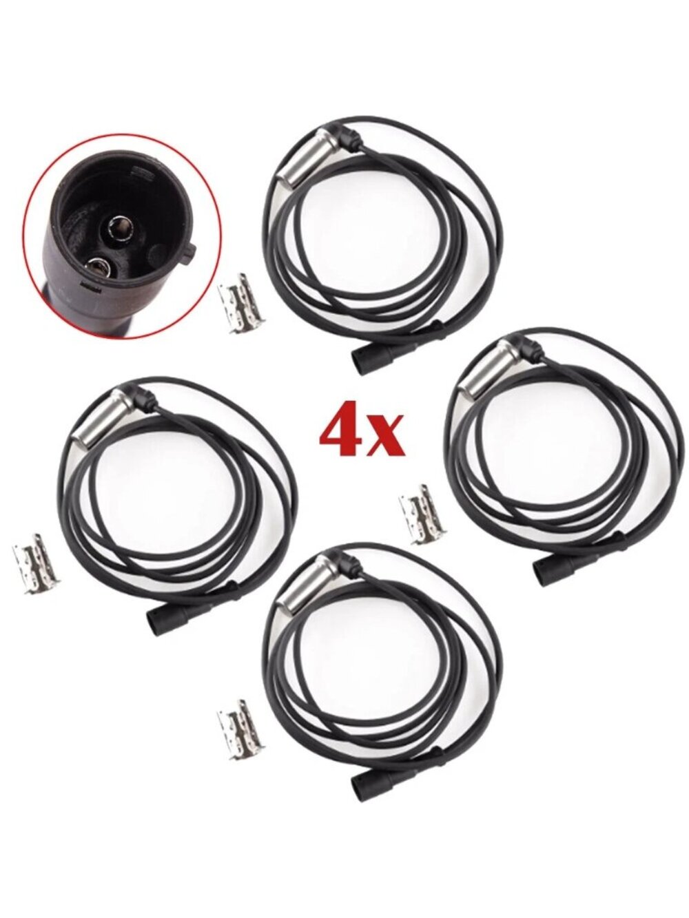 4PCS Truck Wheel Speed ABS Sensor Fit For Meritor Wabco 4410328140 4410326180 US